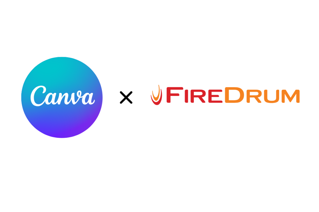 Canva and FireDrum Email Marketing logos above an email design